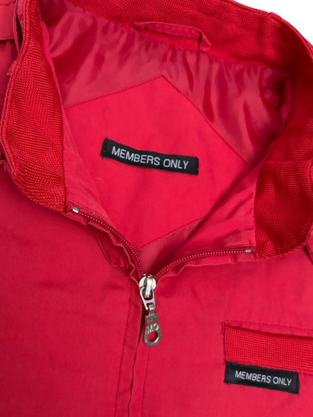 MEMBERS ONLY Vintage Jacket Bomber Red Retro Business Casual Coat Mens Medium - Picture 4 of 6